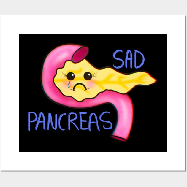 Sad Pancreatitis Pancreas Wall Art by ROLLIE MC SCROLLIE